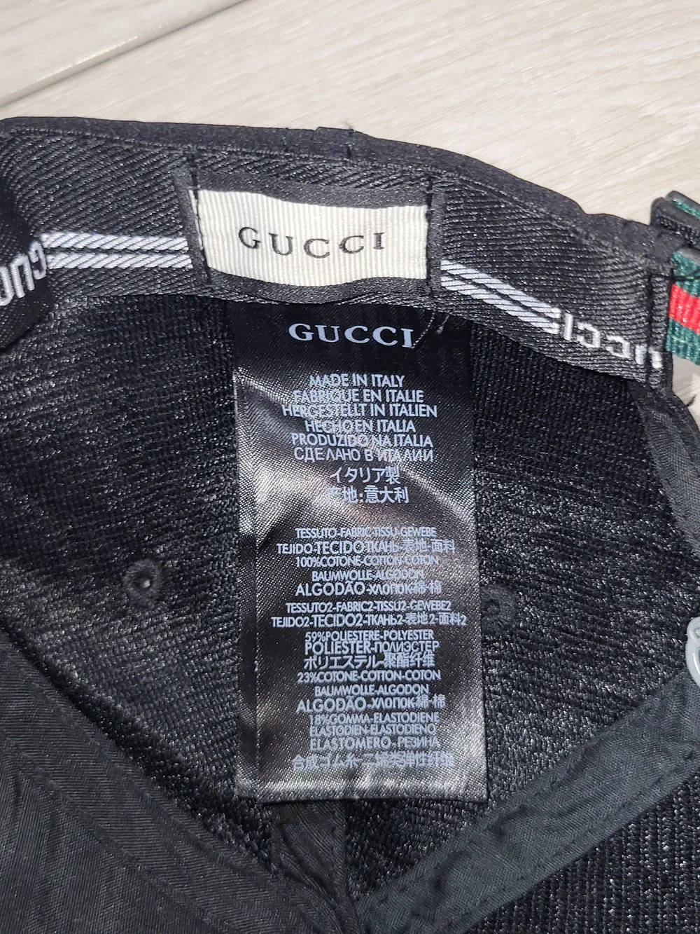 🌀 Gucci Black Slide Sandals w/Red Green Stripes & Gucci Hat Combo